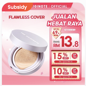 The Originate High Cover Serum Cushion - Oil Control Cushion foundation - Makeup Base with a light texture on the face