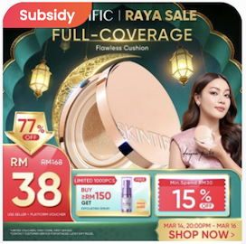 [Buy 1 Free 1] SKINTIFIC Cover All Perfect Cushion Foundation Full & High Coverage Flawless Healthy Glow Makeup SPF 35 PA++++